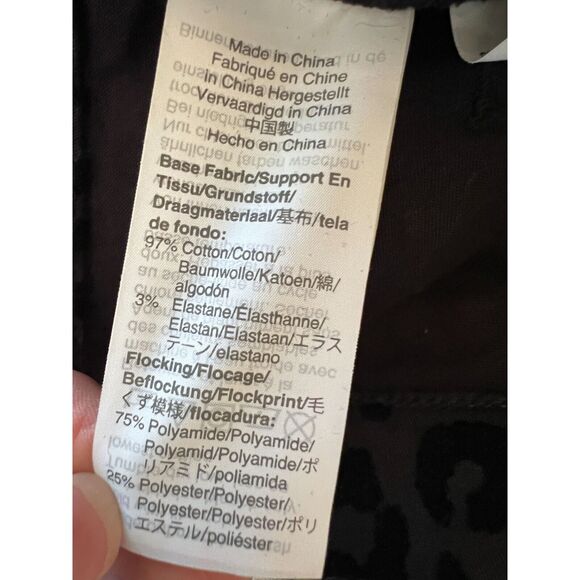 Madewell 9" Mid-Rise Skinny Jeans: Flocked Leopard Animal Edition sz 31 Mob Wife - Picture 7 of 11